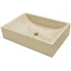 Imso ceramiche - Lavabo Quadrato Beige Levigato in marmo - ISLAQUBEG