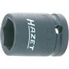 Hazet 900S-19 Inserto Chiave a Bussola per Avvitatori ad Impulso Esagonale, Nero, Attacco Quadro, Cavo, 12.5 mm 1/2 di Pollice