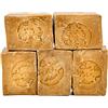 Carenesse Sapone di Aleppo pacchetto 5 pezzi 950-1000 g, 60% olio d'oliva e 40% olio d'alloro, ricetta tradizionale, tagliata a mano, sapone per capelli viso corpo pelle e barba, sapone naturale