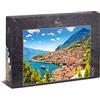 Ulmer Puzzleschmiede - Puzzle Lago di Garda - Motivo paesaggistico del lago di Garda con il villaggio di Limone. Lombardia, Nord Italia