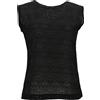 Freddy T-Shirt senza maniche in pizzo con drappeggio posteriore