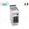 FRY TOP ELETTRICO su VANO a GIORNO, con PIASTRA Liscia in COMPOUND LUCIDO, ZONA COTTURA da mm 393x500