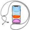 Ingen La Custodia Trasparente per Cellulare per iPhone 11 con Cordino può Essere trasportata Casualmente Come Una Borsetta o Una Tracolla Quando esci-Grigio
