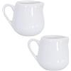 +ing 50 ml/150ML bianco lattiera in ceramica da cucina salsa di caffè crema tazza con manico di +ing, White, small