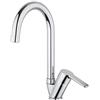 Paini - GIADA 570 P Rubinetto Miscelatore Monocomando Cucina con leva laterale con bocca alta orientabile, Lavello, Cromato, Design moderno interamente prodotto e lavorato in Italia