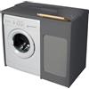COLAVENE Lavatoio Colavene - Lavacril con tavola lavapanni in legno massello con vasca a dx 106*60 - 351611 : Finitura colacril - Grigio