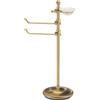CAOS ARREDOBAGNO Caos Arredo Bagno Italiano - Piantana Intreccio porta sapone+salviette [ottone dorato] - 2351