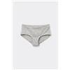Tezenis Culotte In Cotone Con Pizzo Riciclato Donna Grigio