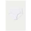 Tezenis Slip Vita Alta Cotone E Pizzo Riciclato Donna Bianco