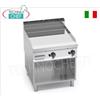 FRY TOP a GAS con PIASTRA LISCIA in COMPOUND