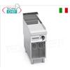 FRY TOP ELETTRICO con PIASTRA LISCIA in compound, ZONA COTTURA da mm 396x667