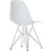 Eames Plastic Chair DSR Sedia - Bianco