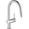 Grohe Minta Miscelatore Lavello Elettronico con Doccetta Estraibile, Touch Control 31358002 - SilkMove® & IP44