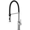 Paffoni Light miscelatore lavello professionale steel/nero opaco LIG179STNO