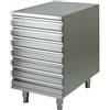 Ristoattrezzature Cassettiera inox per impasti pizza 52x80x81h cm - FC