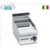 FRY TOP a GAS con PIASTRA LISCIA in compound LUCIDO, ZONA COTTURA da mm 393x500
