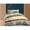 CALITEX - Parure da 3 Pezzi, 240 x 220 cm, KENZRA, 100 pourcent_Cotone, Multicolore, 240 x 220 cm