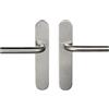 Bricard 666459 - Set di maniglie in acciaio INOX su piastra Tempo New Wave per porta interna senza chiave (bocco di Cana)