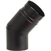 ALASMALTO aeternum - Canale Da Fumo Porcellanato Per Stufe A Legna, 45°, Spessore totale 0,8 mm, Nero