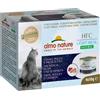 Almo Nature HFC Natural Light Meal per Gatti da 4x50 gr Gusto Tonno, Pollo e Prosciutto