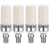 Akynite Lampadina Mais E14 12W LED Luce Calda 3000K, 1450 Lumen, Equivalente Alogena E14 100W, AC 220V, Non Dimmerabile, E14 LED Mais Calda per Studio/Garage, set di 4