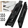 AOLISHENG Guide Per Cassetti Estrazione Totale 350 mm Montaggio Laterale Binari Cassetti Scorrevoli Portata Massima 45 kg Guida Telescopiche Binario Cassetto Per Cucina e Ufficio Nero 1 Paio(2 Pezzi)