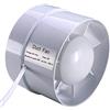 SAILFLO 4 / 100mm Estrattore Tube assiale diametro 100mm 130 m³/h aspiratore estrazione ventilazione standard di silenzio bagno a basso consumo energetico (4 inch)