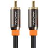 FosPower - Cavo RCA per Home Theater | Connettori Audio Placcati Oro 24K | Jack RCA Maschio/Maschio | Cavo Coassiale Audio S/PDIF Digitale | Cavo Audio Per HDTV, Subwoofer, Sistemi Hi-Fi | 3m |