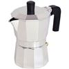 PINTINOX Caffettiera Moka 6 Tazze Modello Capri in Alluminio, Manico Antiscottatura e Forme che Consentono una Perfetta Estrazione del Caffè, Notevole Risparmio Energetico