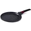 Baumalu 383608 Crepiera Granito PRO, Alluminio forgiato, Nero, 28 cm