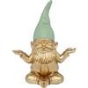 Kare Design Figura Decorativa Nano, Oro/Verde Menta, 19Cm, Meditazione, Decorazione Per Giardino, Idea Regalo