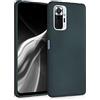 kwmobile Custodia Compatibile con Xiaomi Redmi Note 10 Pro Cover - Back Case Morbida - Protezione in Silicone TPU Effetto Metallizzato petrolio metallizzato