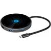Manhattan Dockstation Manhattan USB-C e trade 8-in-1 con pad di Ricarica wireless