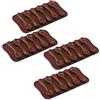 Srcasy 4 Pezzi Stampo da Forno Forma a Cucchiaio, Stampi Cioccolato Silicone, Stampi Cioccolato Silicone Antiaderenti, Stampo al Cioccolato, per Cioccolata, Caramelle, Candele, Ghiaccio