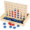Toys of Wood Oxford TOWO Gioco Forza 4 in legno - Classico gioco di strategia per adulti bambini - Metti 4 pedine dello stesso colore in fila - Giochi da viaggio Giochi da tavolo per la famiglia Giocattoli Regalo