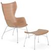 KARTELL poltrona K/WOOD con poggiapiedi S/WOOD SMART WOOD - 4915+4918-CC