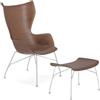 KARTELL poltrona K/WOOD con poggiapiedi S/WOOD SMART WOOD - 4915+4918-SC