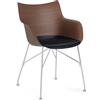 KARTELL sedia con braccioli poltroncina Q/WOOD - 4913-SC