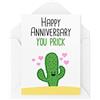 Tongue in Peach Divertente biglietto di anniversario per marito, Happy Anniversary You Prick Card, fidanzata fidanzata fidanzata fidanzata scherzo Banter Fun, CBH269