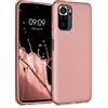 kwmobile Custodia Compatibile con Xiaomi Redmi Note 10 / Note 10S Cover - Back Case Morbida - Protezione in Silicone TPU Effetto Metallizzato oro rosa metallizzato