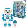 LEXIBOOK ROB20ES - Robot Intelligente, educativo e interattivo, Legge la Mente, Balla e Suona Musica, Ripetizione delle Frasi, Telecomando, Giocattolo dai 3 Anni in su, Colore: Blu/Bianco