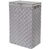 Compactor Stan Hamper Cesto Portabiancheria Grigio, Rettangolare (25x38xH.60 cm) in Rayon Belt