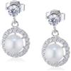 Diamonfire 62-1456-1-111 - Orecchini pendenti da donna con zirconia cubica, argento sterling 925