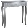 DONREGALOWEB - Tavolo da Ingresso con 1 cassetto in Legno, Colore: Argento, 80 x 30 x 80 cm