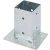 Alberts 211745 Porta palo da avvitare | per montaggio a filo su linee rette | zincato a caldo | zincato a caldo | 91 x 91 mm