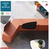 Elleci Office MANTRA Schienale triangolare per Pouf attesa rivestimenti tessuto ONE class 1 IM