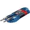 Stagg SGC6VT BL Cavo per Strumenti Musicali S Series Vintage in Stile Retrò, Dritto - Standard, 6m, Blu Tweed