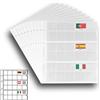 Prophila Collection 10 Small Prophila Kobra Coin Sheets for Euro Coins with Flags Cards