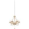 Eglo Basilano Lampadario a Sospensione a 6 Luci, Stile Vintage, Shabby Chic, con Attacco E14. in Acciaio e Vetro Cromato, Cognac