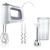 Braun HM 5107 WH, 750 W, Acciaio Inossidabile, 9 velocità, Bianco